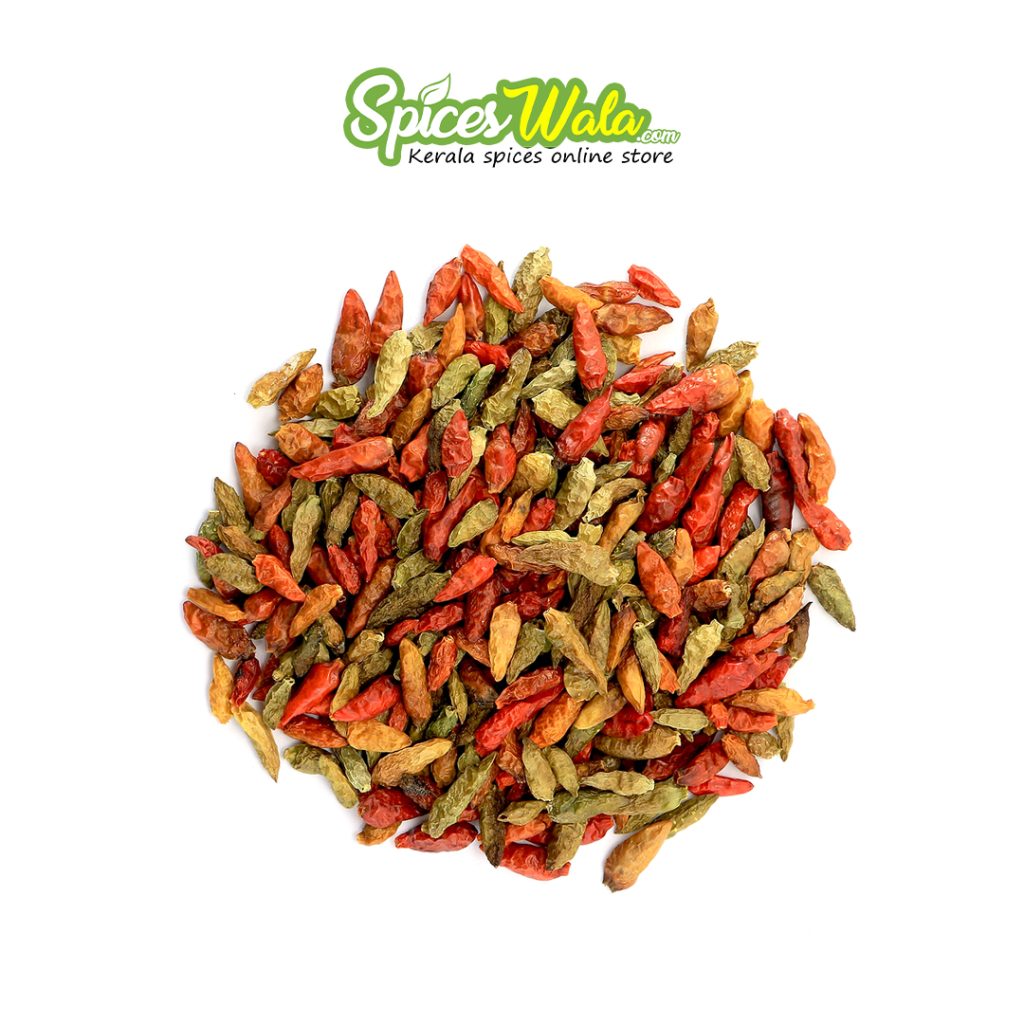 Bird’s eye Chilli (Dried) Spices Wala Kerala Spices Online