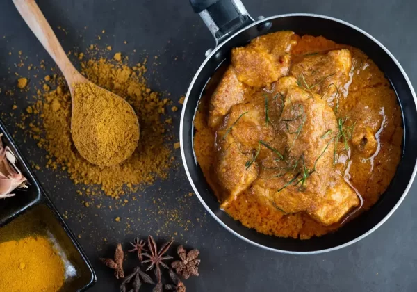 Kerala chicken curry with Kerala spices